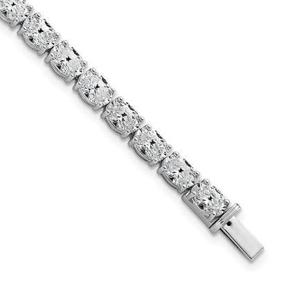 14K White Gold Certified Vs/Si Fgh Lab Grown Oval Diamond Tennis Bracelet