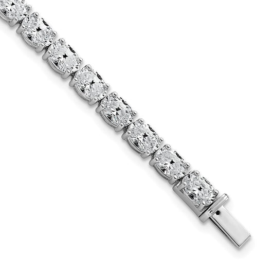 14K White Gold Certified Vs/Si Fgh Lab Grown Oval Diamond Tennis Bracelet