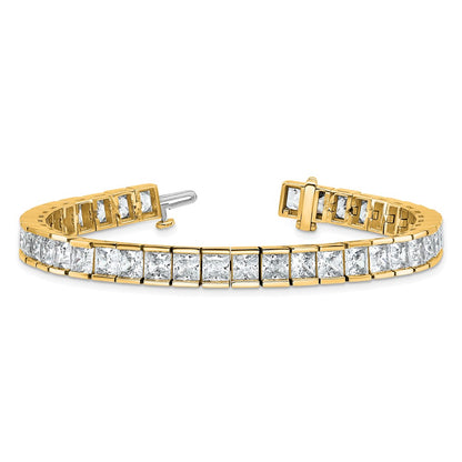 14K Yellow Gold Certified Lab Grown Diamond Vs Def Princess Tennis Bracelet