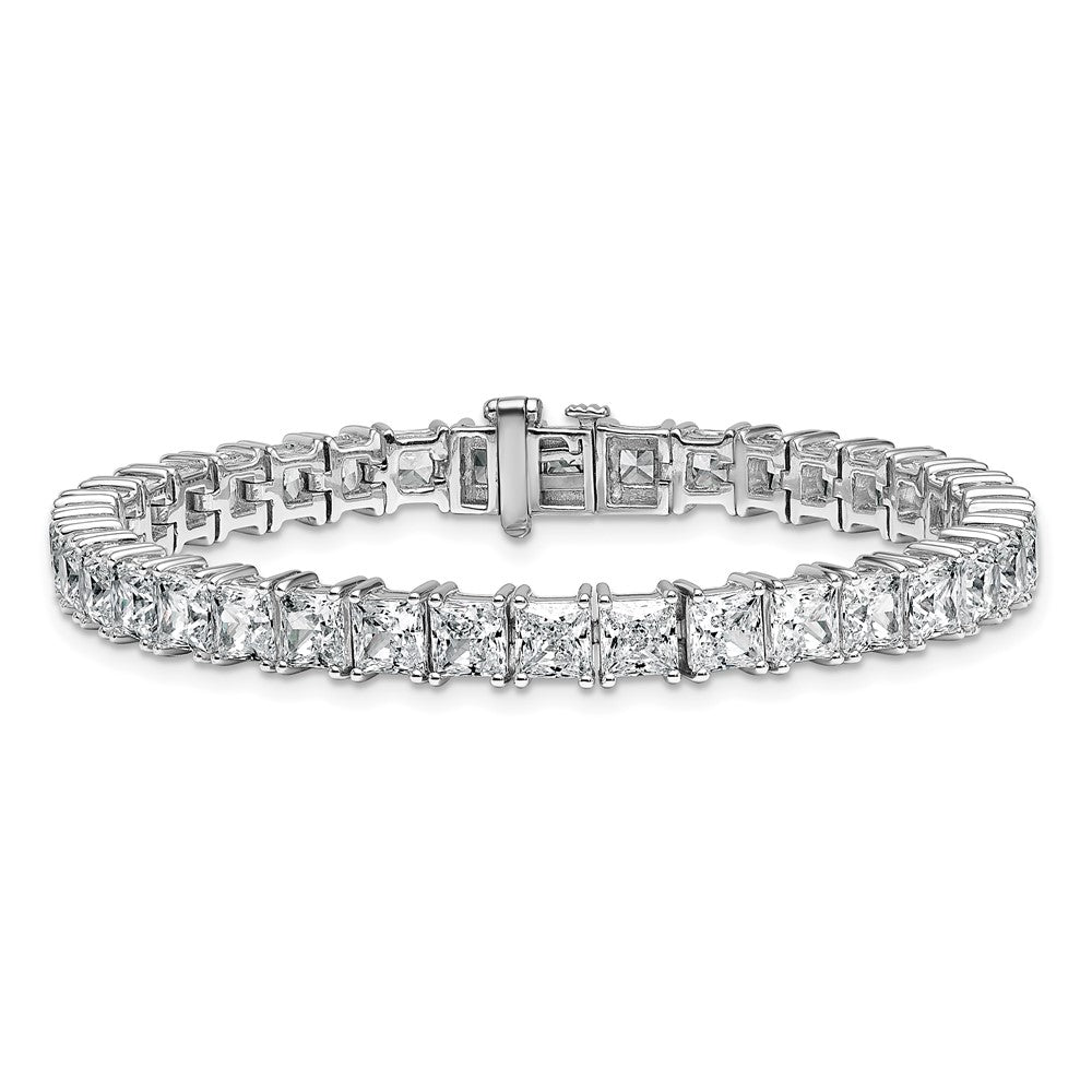14K White Gold Certified Vs Def Lab Grown Princess Diamond Tennis Bracelet