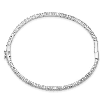 14k White Gold 2 1/2 Ct. Lab Grown Diamond VS/SI+ G+ Eternity Bangle Bracelet