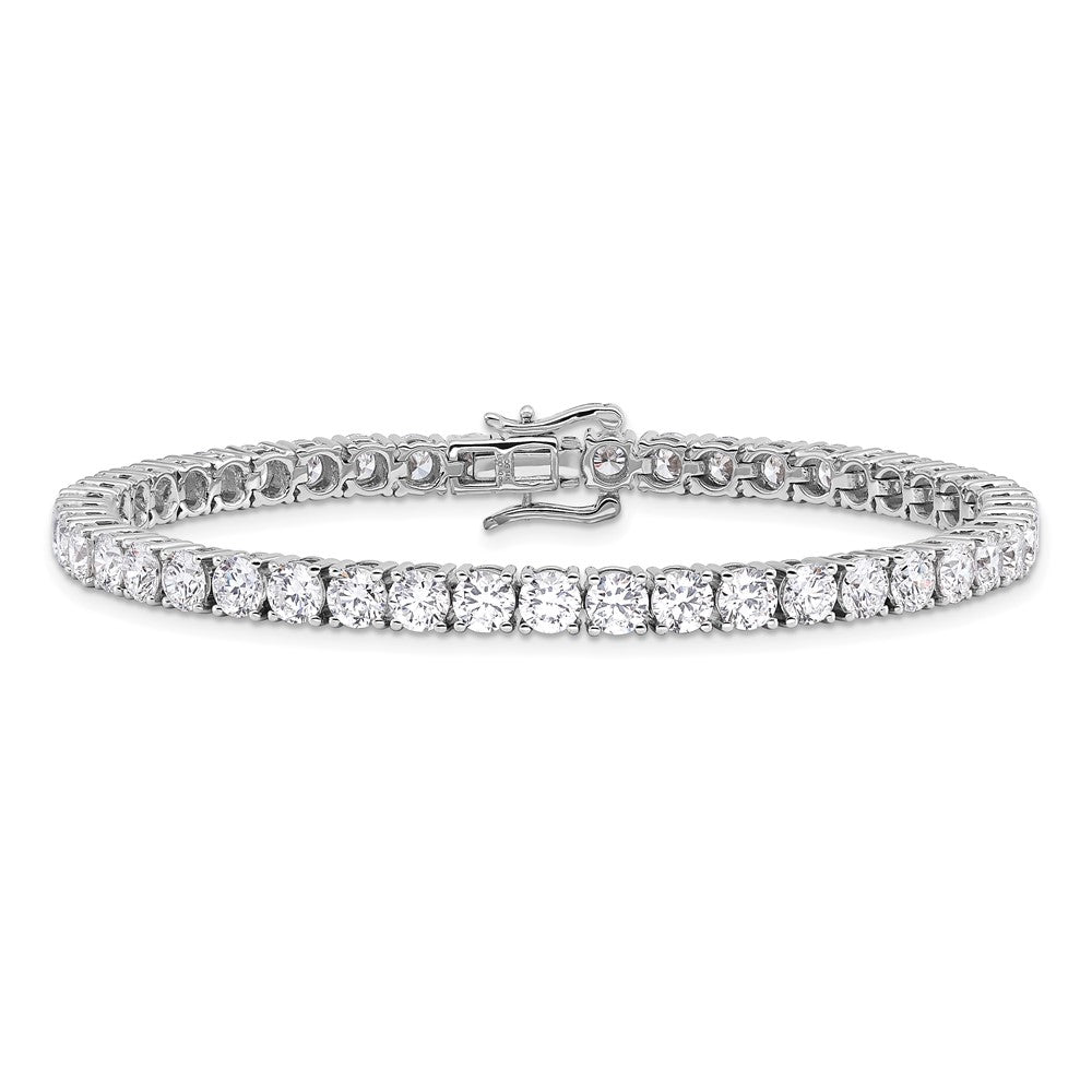 14k White Gold 10 Ct. Lab Grown Diamond VS/SI+ G+ Round Tennis Bracelet