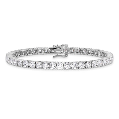 14k White Gold 10 Ct. Lab Grown Diamond VS/SI+ G+ Round Tennis Bracelet
