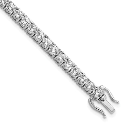 14k White Gold 10 Ct. Lab Grown Diamond VS/SI+ G+ Round Tennis Bracelet