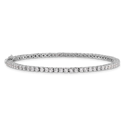 14k White Gold 4 3/8 Ct. Lab Grown Diamond VS/SI+ G+ 7.5 inch Tennis Bracelet