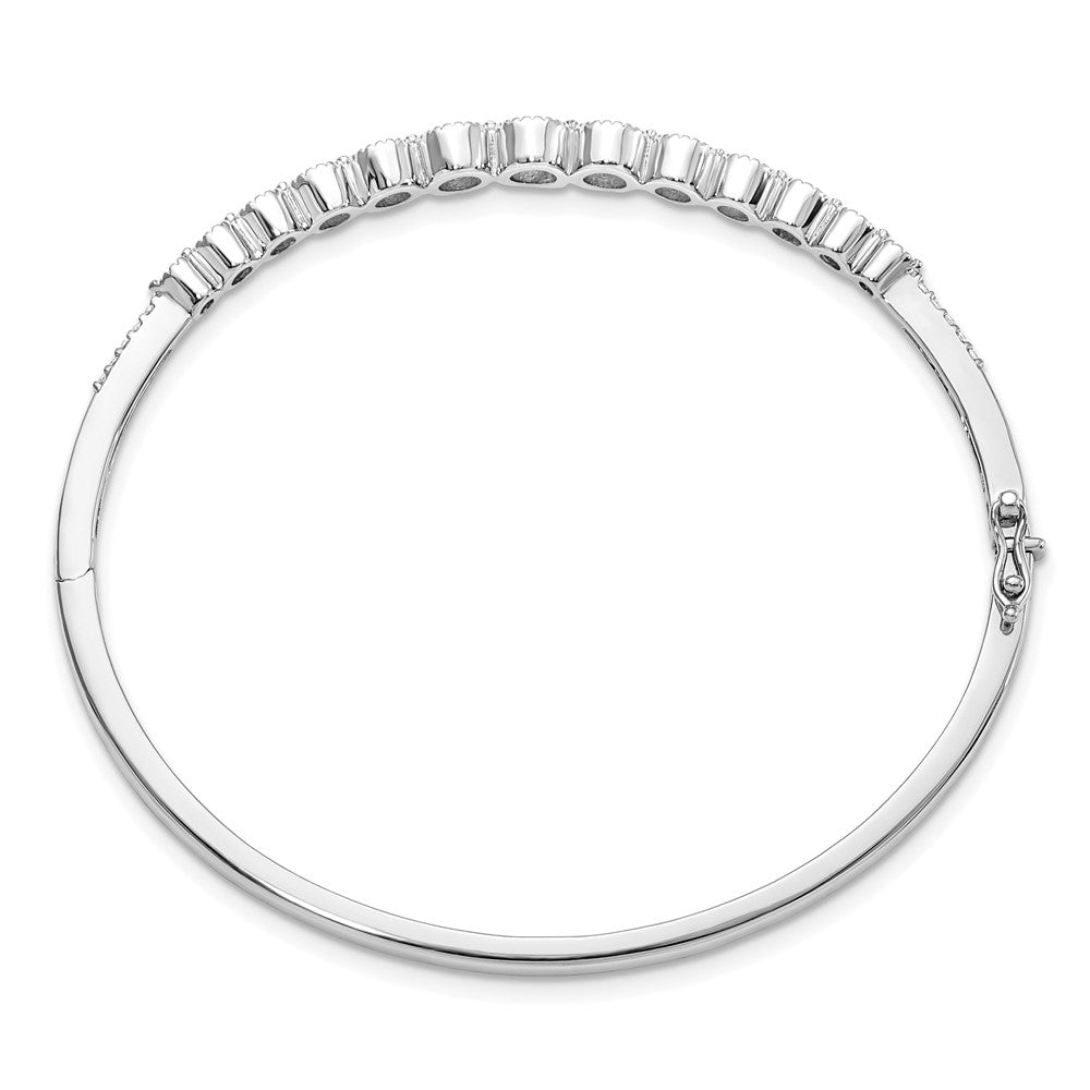 14k White Gold 1 1/2 Ct. Lab Grown Diamond VS/SI+ G+ Bangle Bracelet
