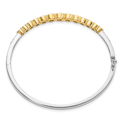 14K Two-Tone Lab Grown Diamond VS/SI FGH Bangle Bracelet