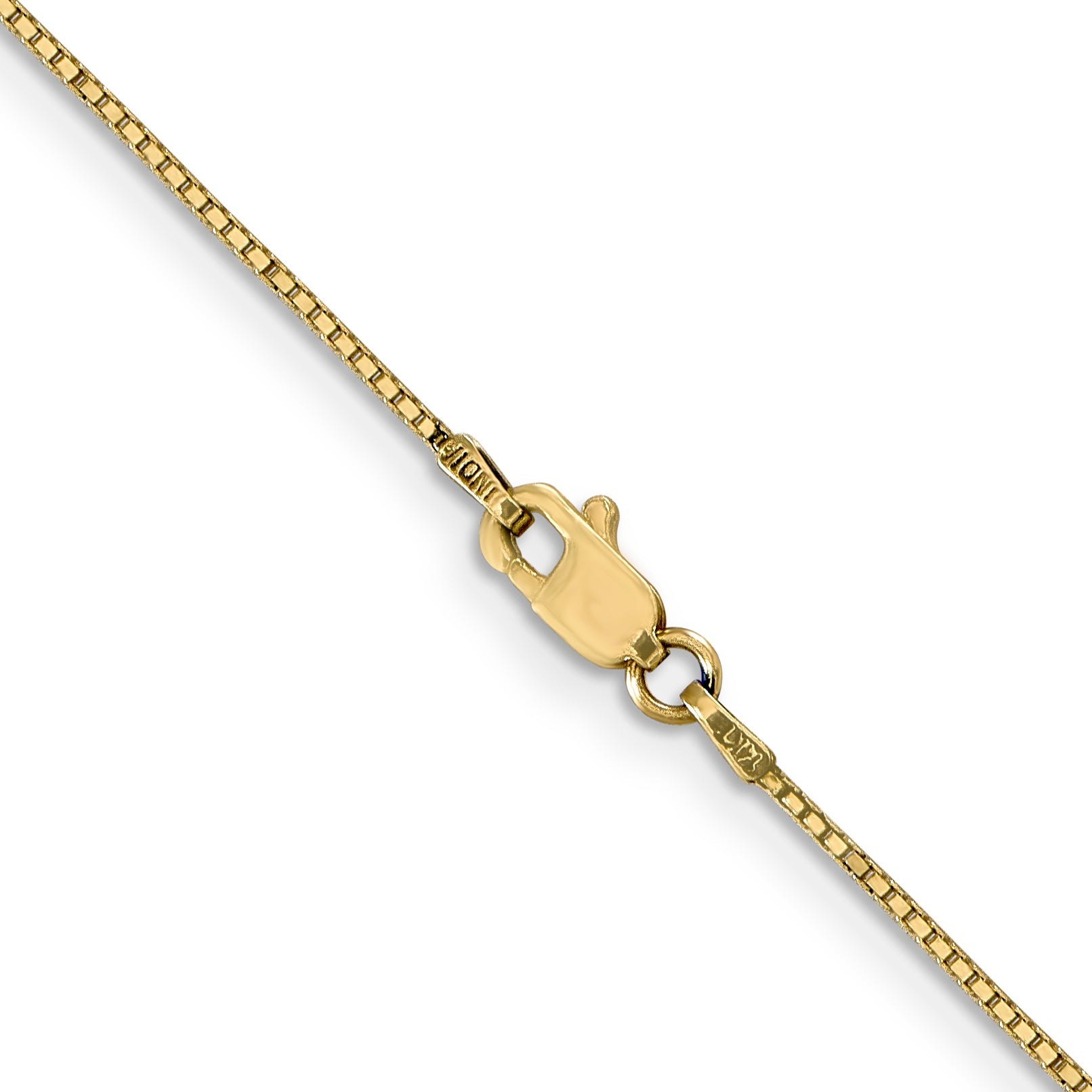 14K Yellow Gold .9mm Box With Lobster Clasp Chain Children's Necklace