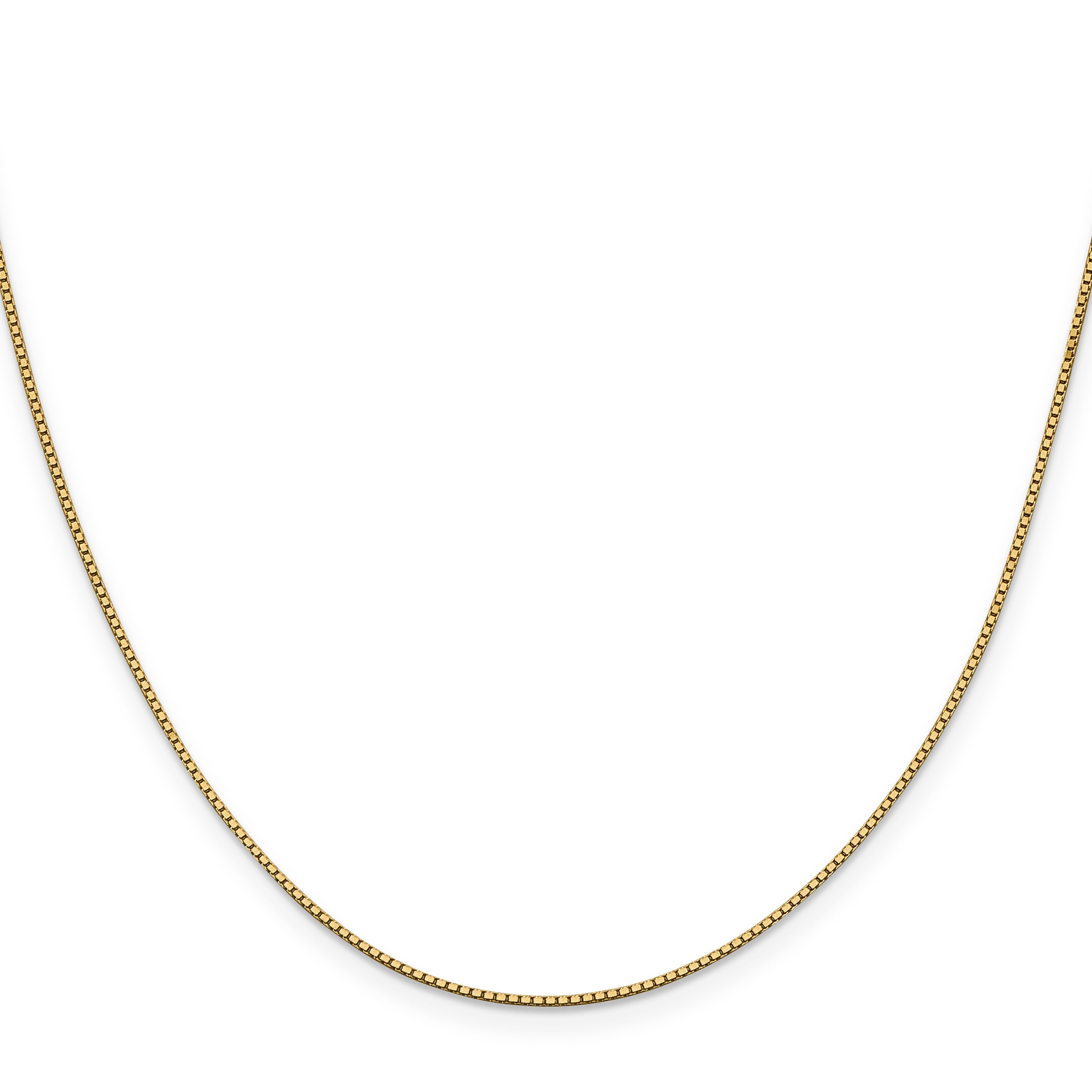 14K Yellow Gold 20 Inch .95mm Box With Lobster Clasp Chain Necklace