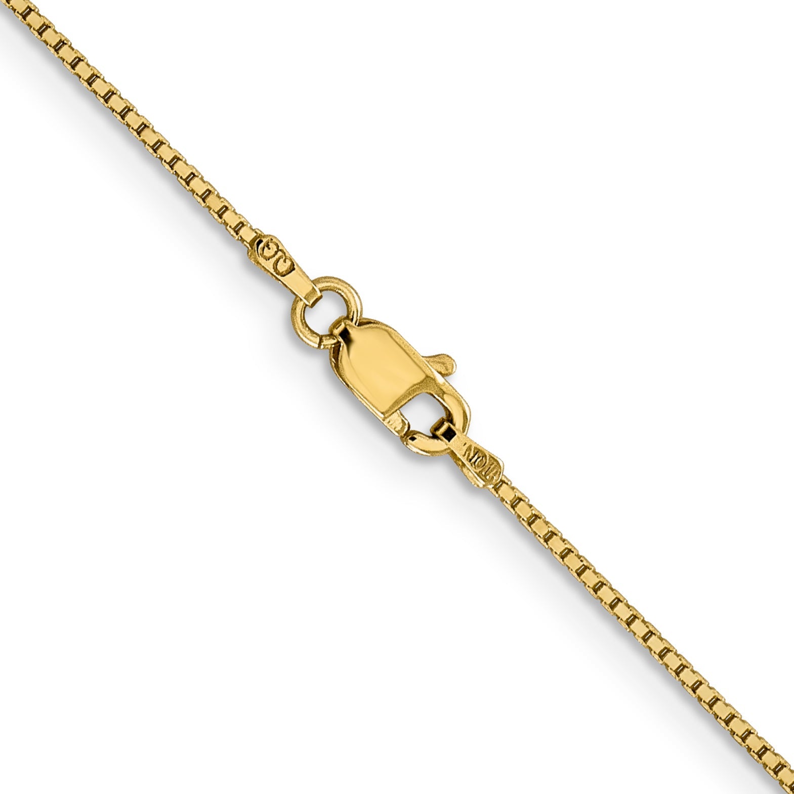14K Yellow Gold 20 Inch .95mm Box With Lobster Clasp Chain Necklace