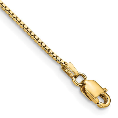 14K Yellow Gold 9 inch .95mm Box with Lobster Clasp Anklet