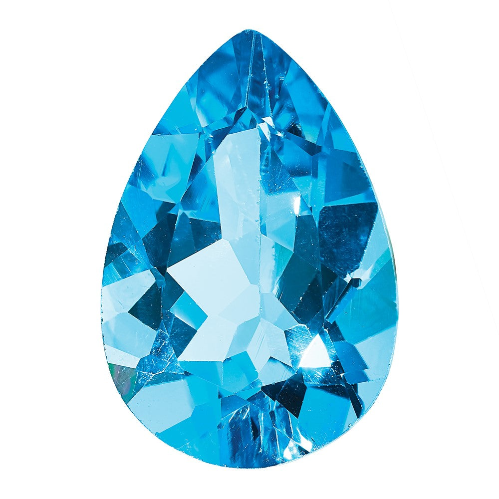 Gemstone Swiss Blue Topaz Aa Quality 8X6mm Pear