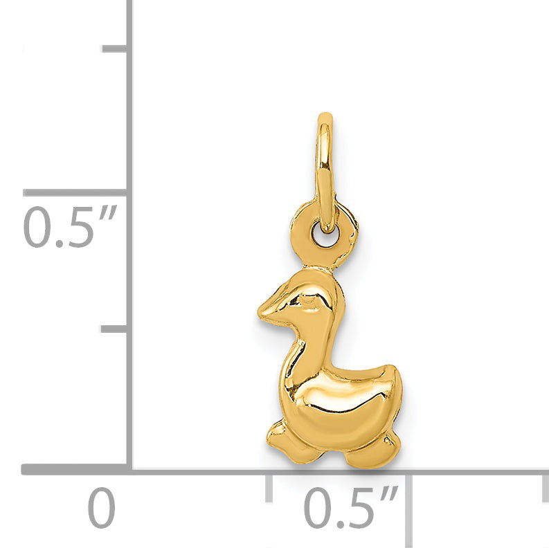 14K Yellow Gold Duck Charm