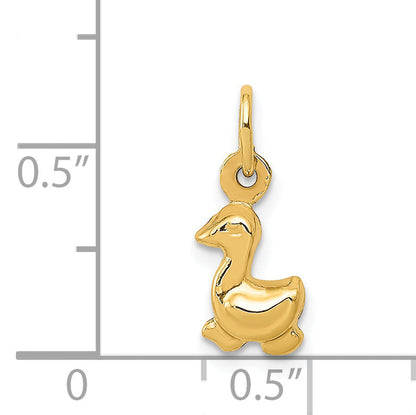 14K Yellow Gold Duck Charm