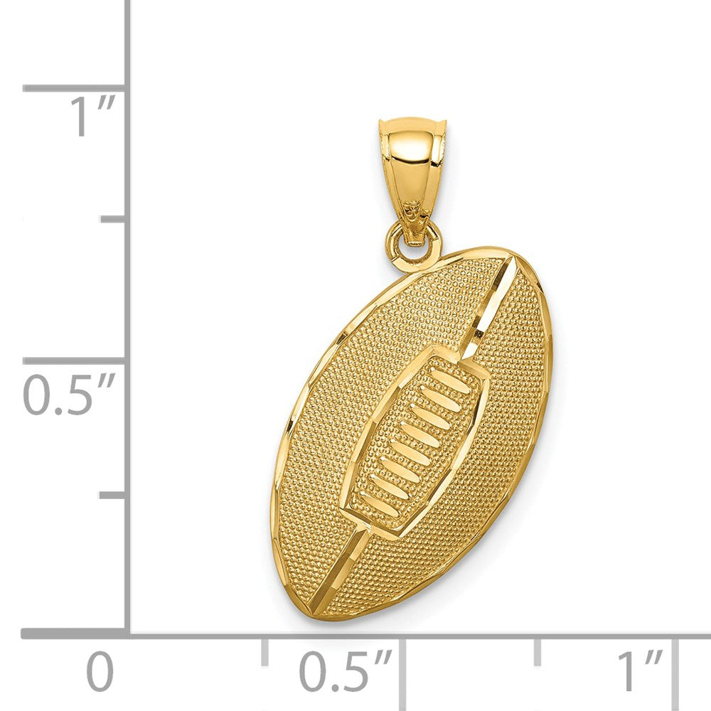 14K Yellow Gold Football Pendant