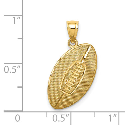 14K Yellow Gold Football Pendant