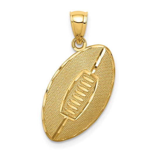 14K Yellow Gold Football Pendant