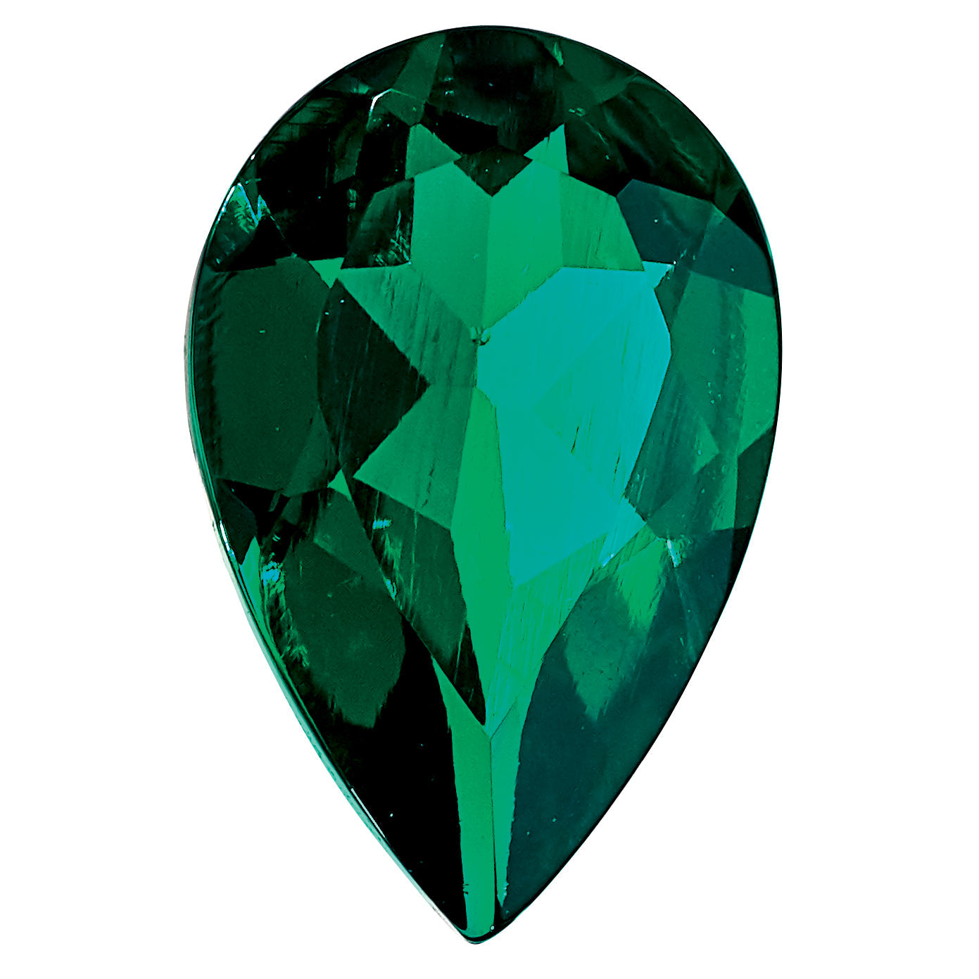 Gemstone Created Emerald 9X6mm Pear
