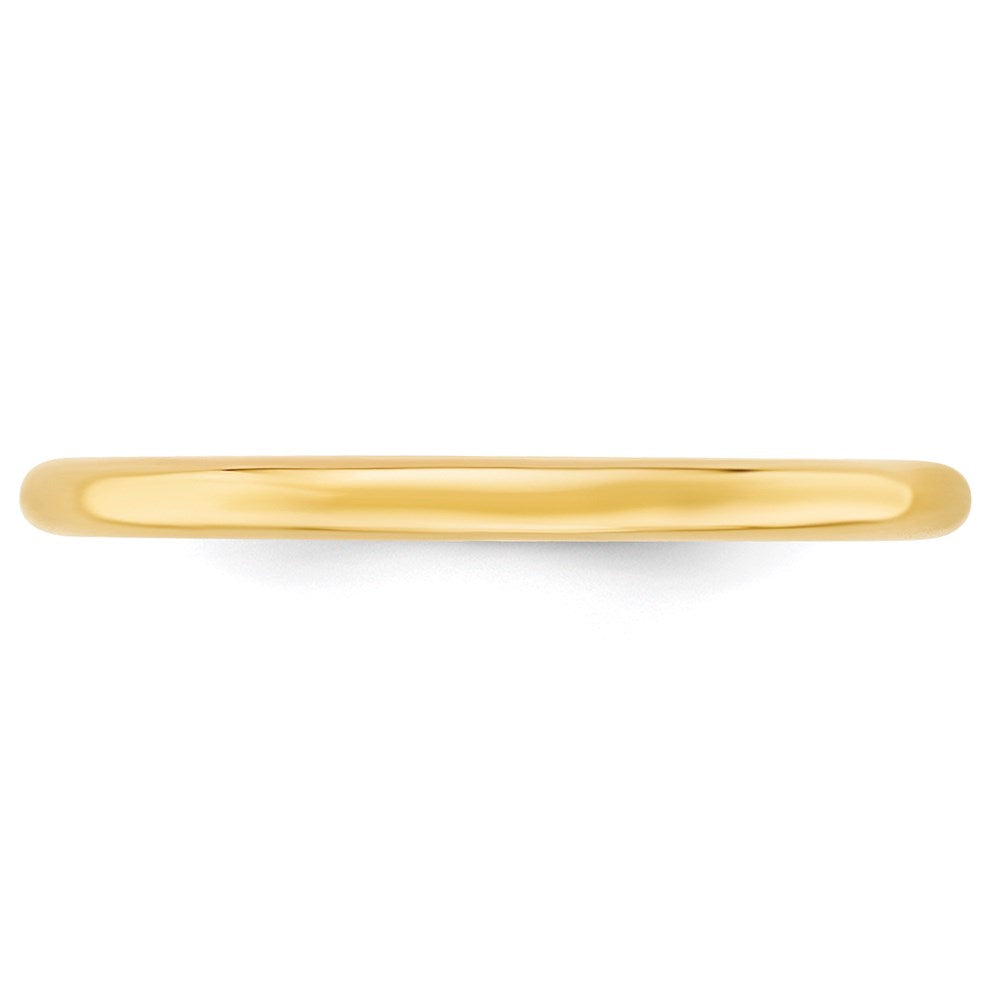 14k Yellow Gold 2mm Standard Weight Comfort Fit Wedding Band Ring