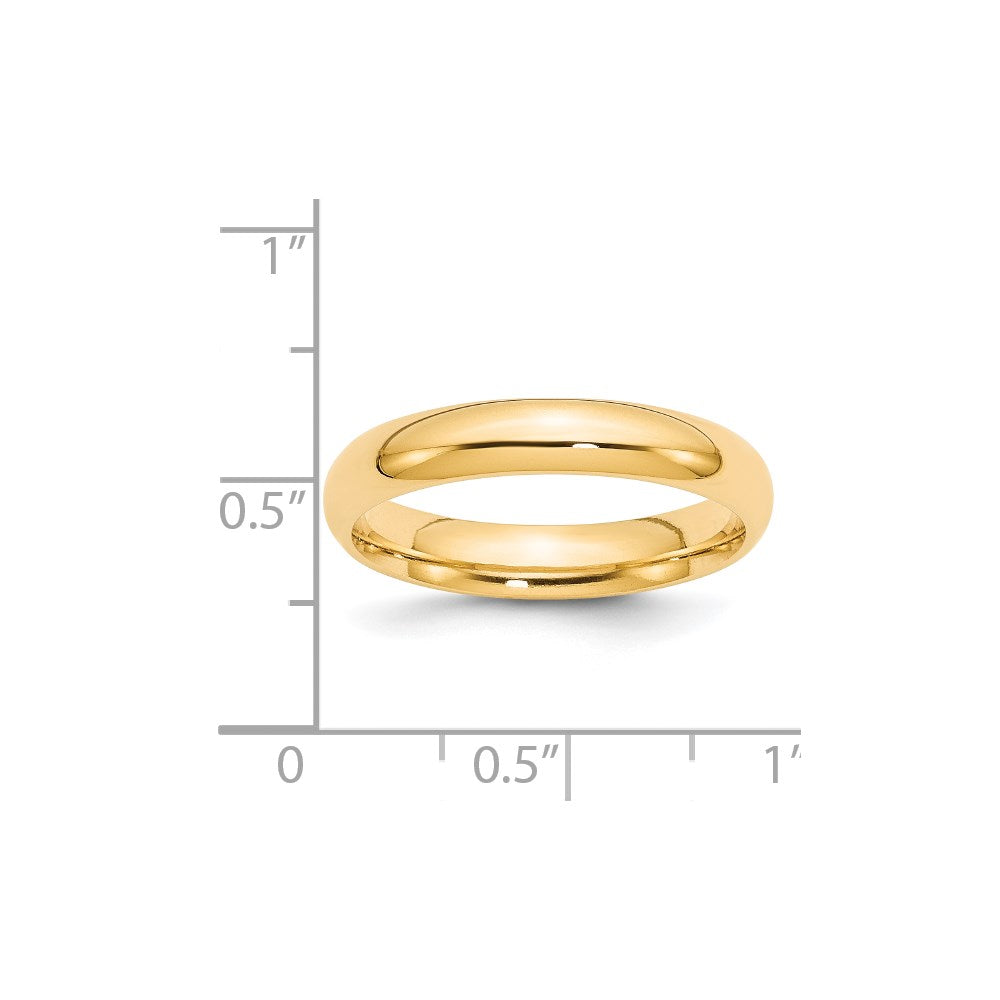 14k Yellow Gold 4mm Standard Weight Comfort Fit Wedding Band Ring