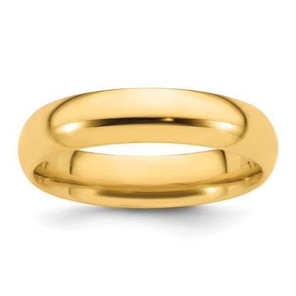 18k Yellow Gold 5mm Standard Weight Comfort Fit Wedding Band Ring