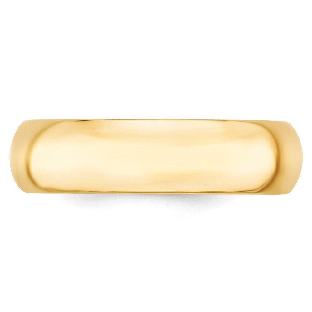 18k Yellow Gold 6mm Standard Weight Comfort Fit Wedding Band Ring