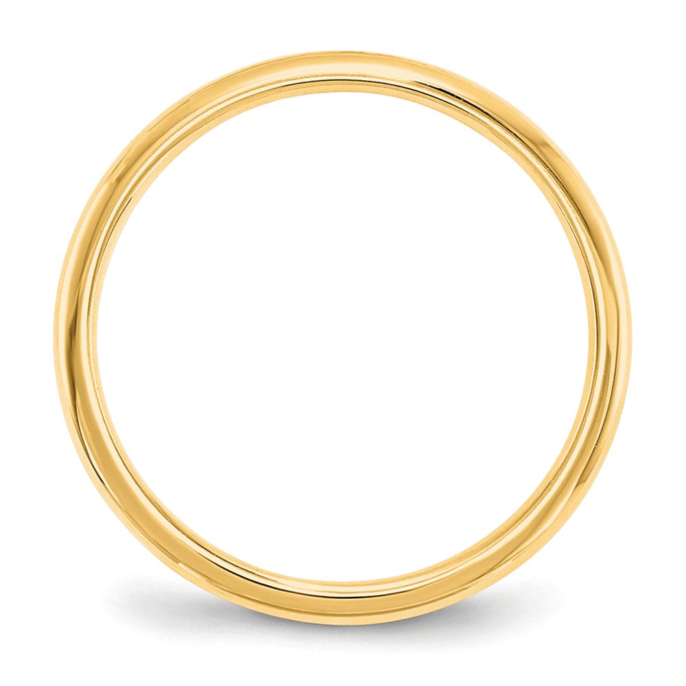 18k Yellow Gold 2mm Lightweight Comfort Fit Wedding Band Ring