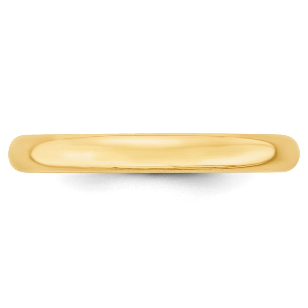 18k Yellow Gold 3mm Lightweight Comfort Fit Wedding Band Ring
