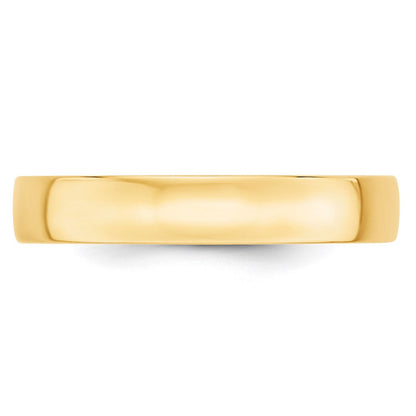 18k Yellow Gold 4mm Lightweight Comfort Fit Wedding Band Ring
