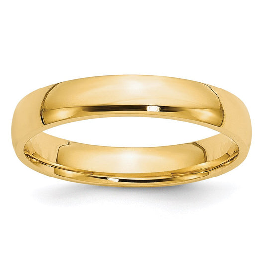 14k Yellow Gold 4mm Lightweight Comfort Fit Wedding Band Ring