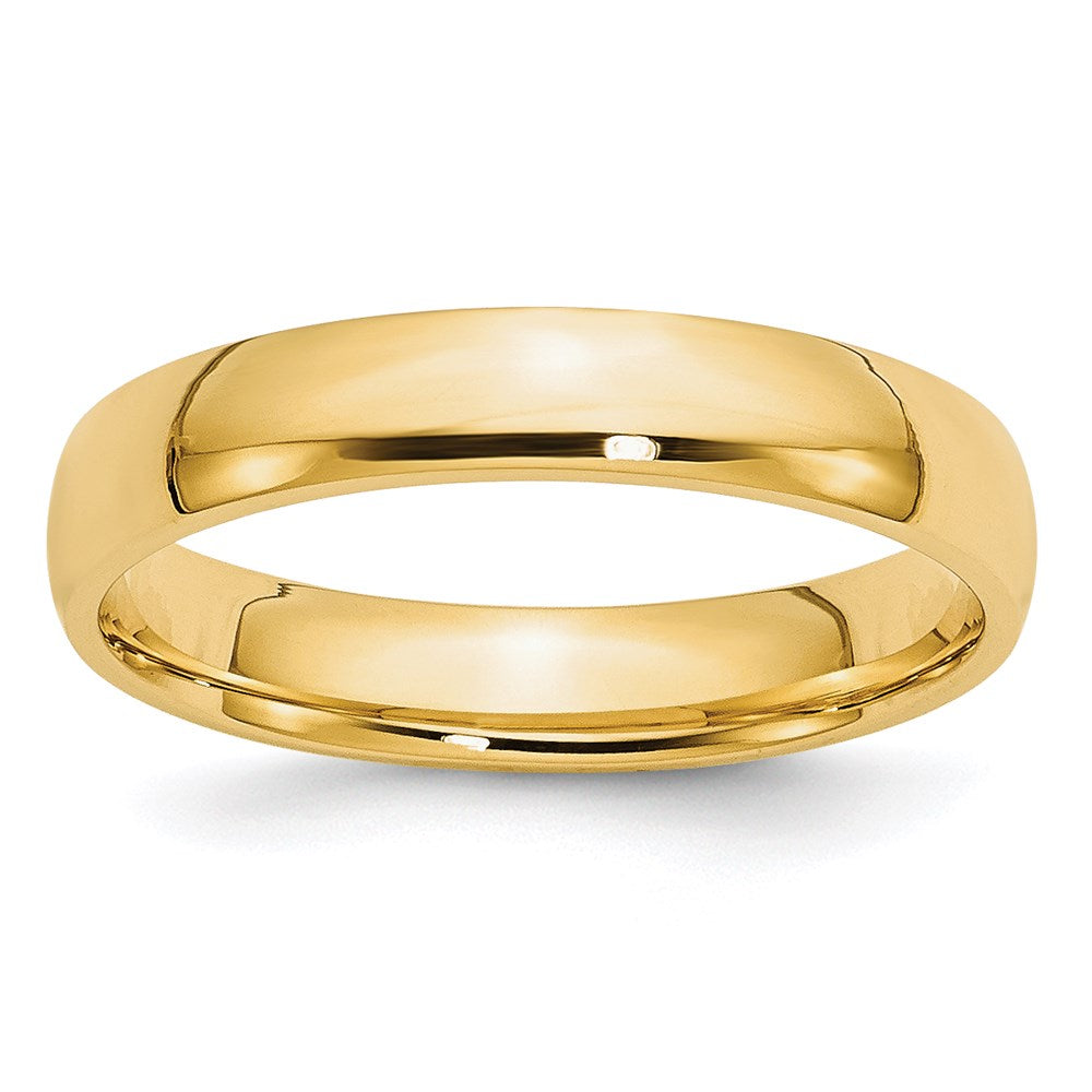 18k Yellow Gold 4mm Lightweight Comfort Fit Wedding Band Ring