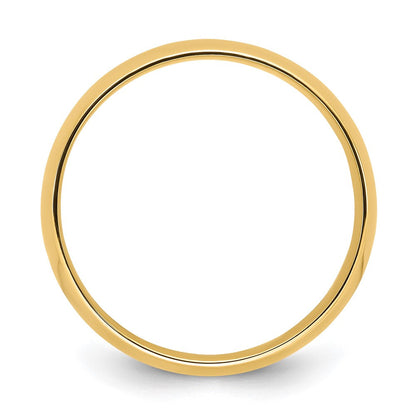 14k Yellow Gold 8mm Lightweight Comfort Fit Wedding Band Ring