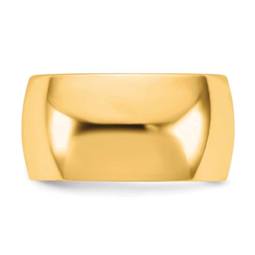 10K Yellow Gold 10Ky 10mm Lightweight Comfort Fit Band Size 11