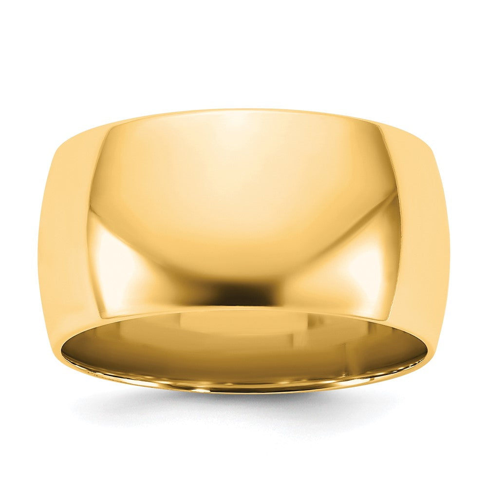 10K Yellow Gold 10Ky 10mm Lightweight Comfort Fit Band Size 11