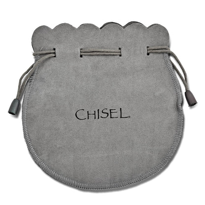 Stainless Steel Chisel Polished Brown Braided Leather 8.75 Inch Bracelet