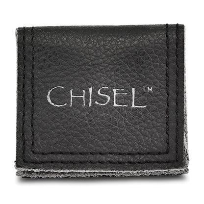 Stainless Steel Polished Black Ceramic Inlay Cz 9mm Band