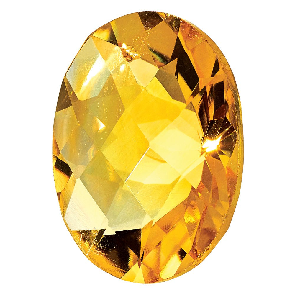 Gemstone Citrine Aa Quality 11X9mm Oval Checkerboard