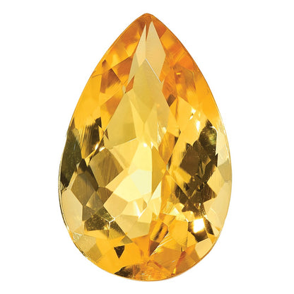 Gemstone Citrine Aa Quality 9X6mm Pear Checkerboard