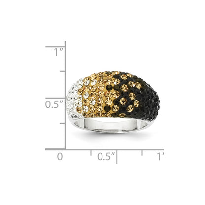 Sterling Silver Crystal Ring (Size 6 Only)
