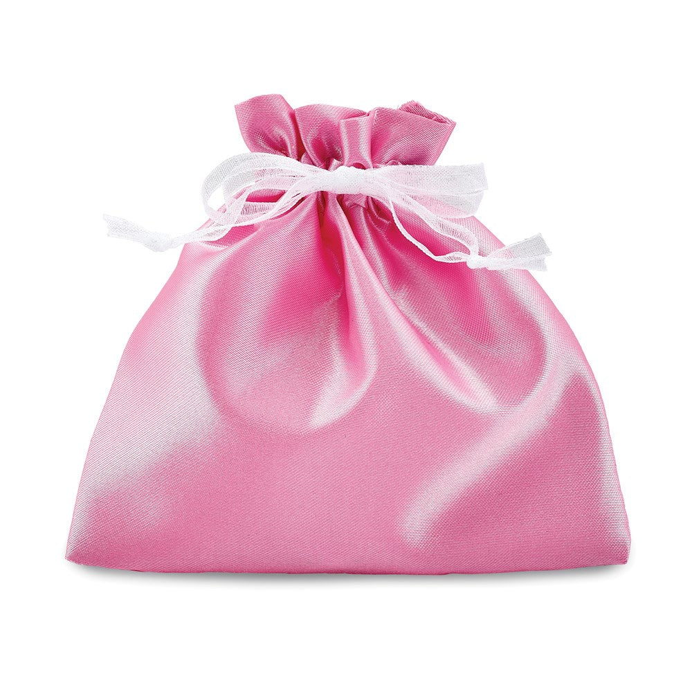 Sterling Silver 14 Inch Puffed Heart Necklace W/pink Gift Pouch