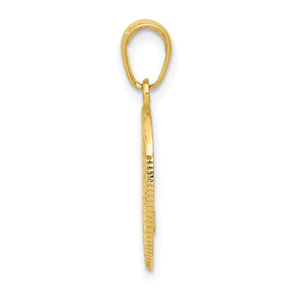 14K Yellow Gold Police Officer Badge Pendant