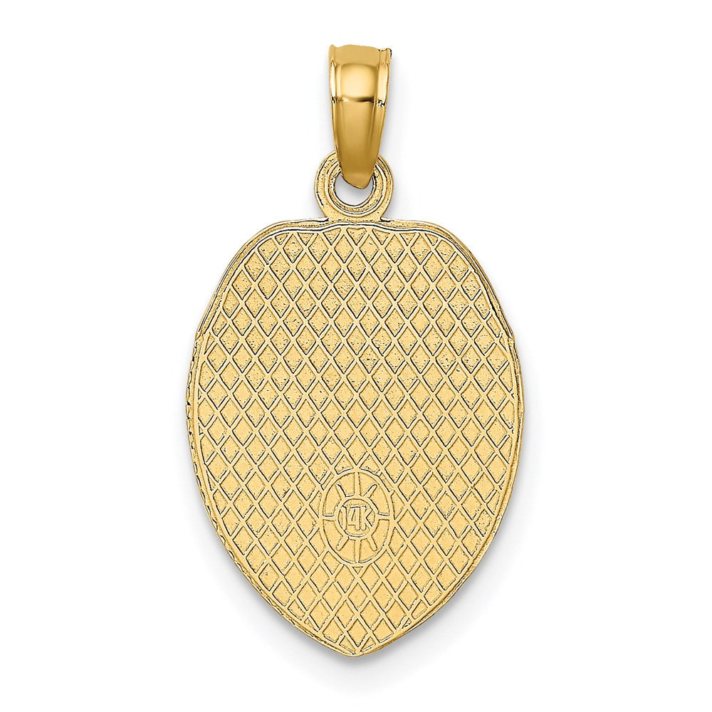 14K Yellow Gold Police Officer Badge Pendant