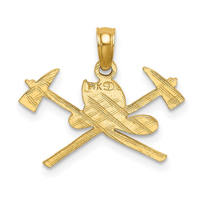 14K Yellow Gold Fire Department Insignia Charm