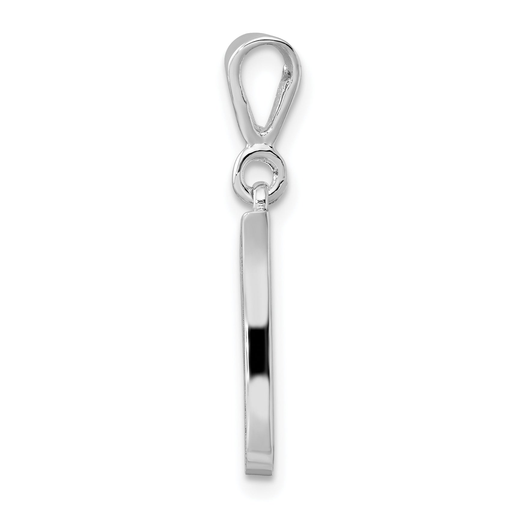 10K White Gold 10Kw Filigree Initial I Pendant
