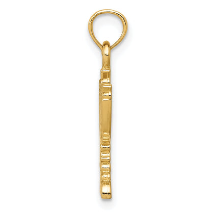 14K Yellow Gold Menorah Pendant