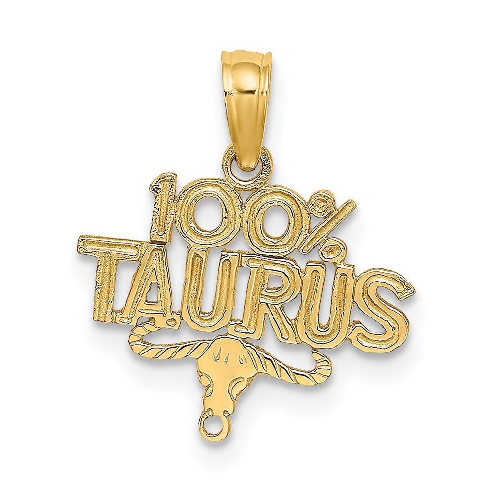 14K Yellow Gold 100% Taurus Zodiac Charm – goldia.com.au