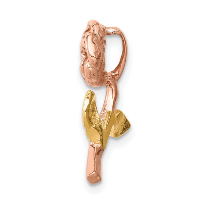14K Two-Tone Rose Chain Slide