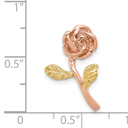 14K Two-Tone Rose Chain Slide