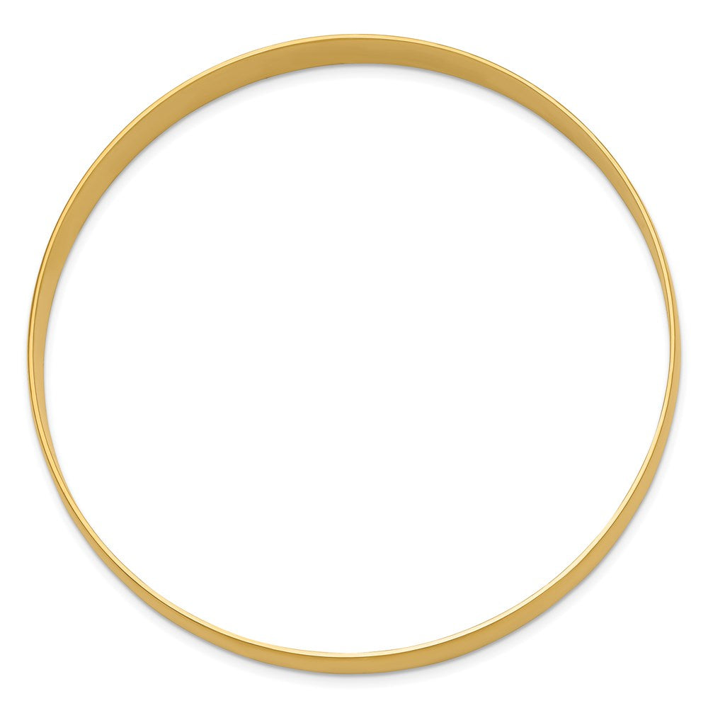 10K Yellow Gold 8mm Solid Polished Half-Round Slip-On Bangle