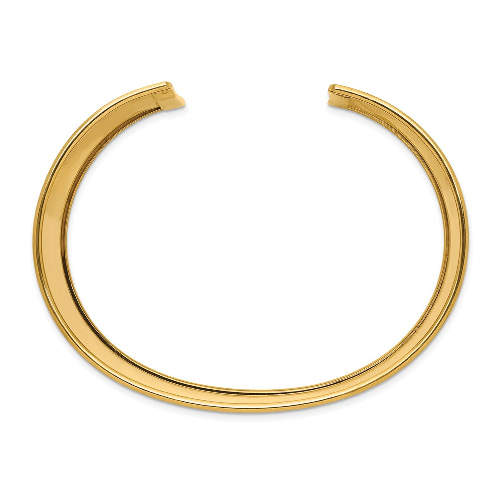 14k Yellow Gold 47mm Polished Cuff Bangle